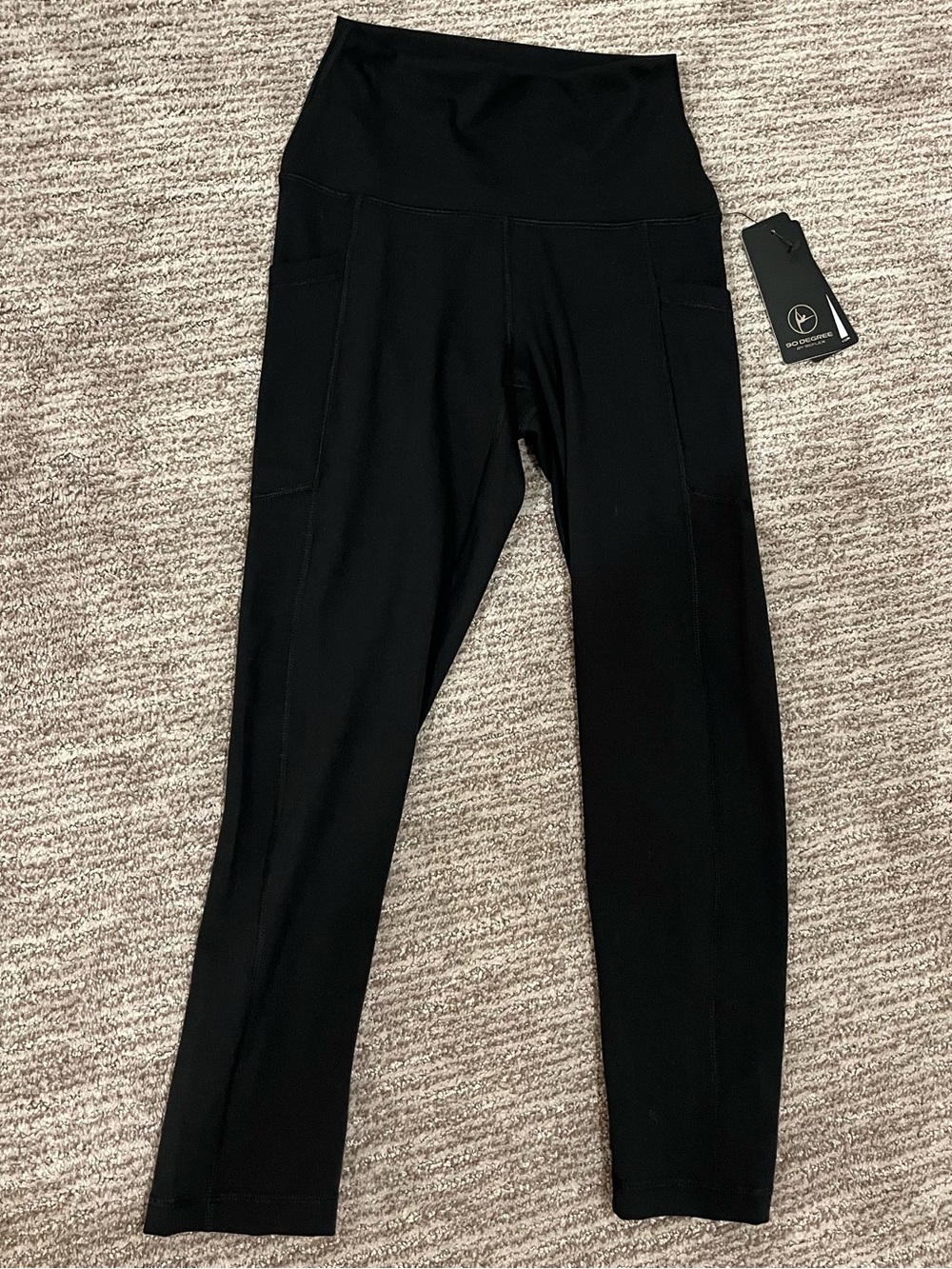 90 Degree By Reflex Black High-Waist Pocket Leggings